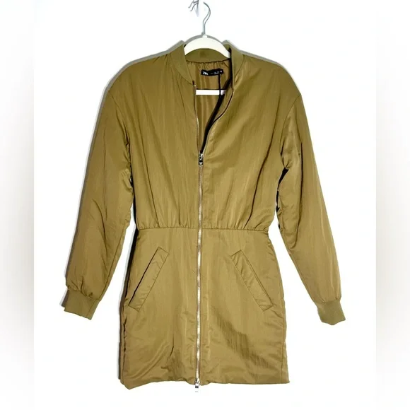Zara Mini Bomber Jacket Dress - Picture 2 of 3